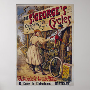 Gammal cykelaffisch poster