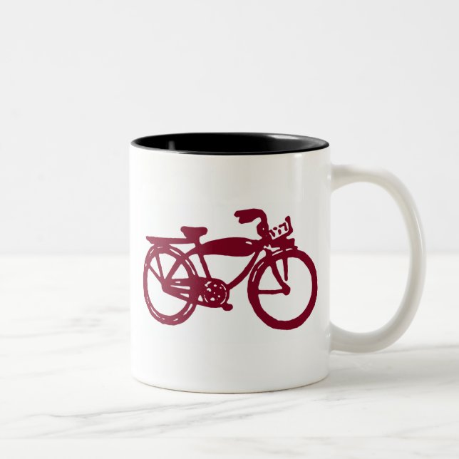 Gammal cykeldesign Två-Tonad mugg (Höger)