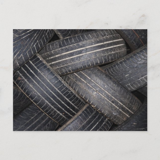 Gammal Däck för återvinning Vykort (Framsida)