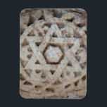 Gammal Davidstjärna i trä, Israel Magnet<br><div class="desc">Detalj av marmor 'Davidstjärna' på platsen för det forntida judiska templet i Kapernaum, Israel. | Michael Runkel / superstock.com</div>