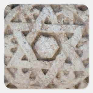 Gammal Davidstjärna, Israel Fyrkantigt Klistermärke