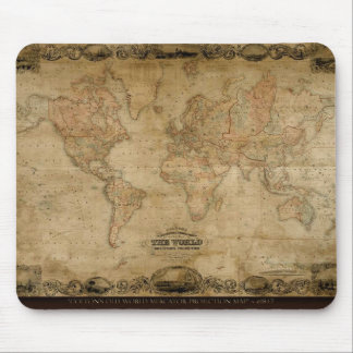 Gammal design för klassad World Map Classc Musmatta