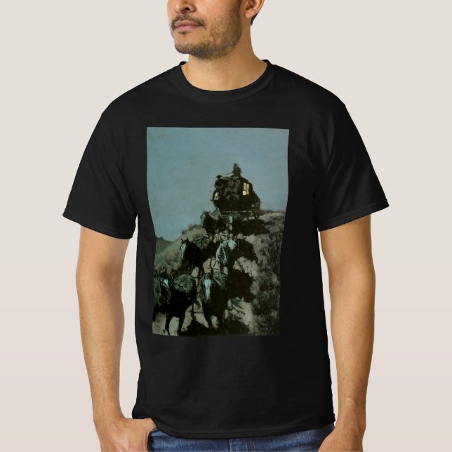 Gammal diligens från slätterna av Remington Tee Shirt (Framsida)