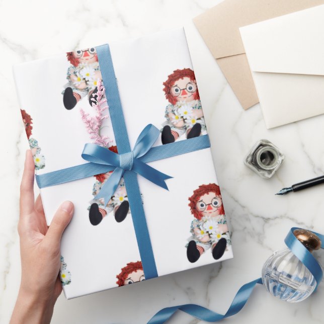 gammal docka med daisy bouquet presentpapper (Gåvor)