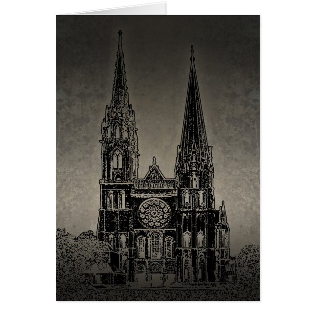 Gammal domkyrka hälsningskort (Framsidan)