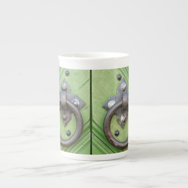 Gammal dörr benporslin mugg (Framsidan)