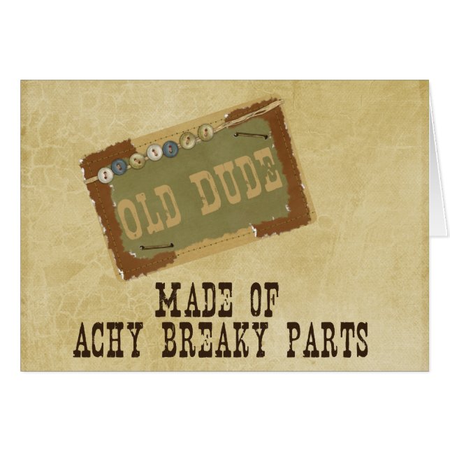 Gammal Dude Hälsningskort (Framsidan Horizontal)