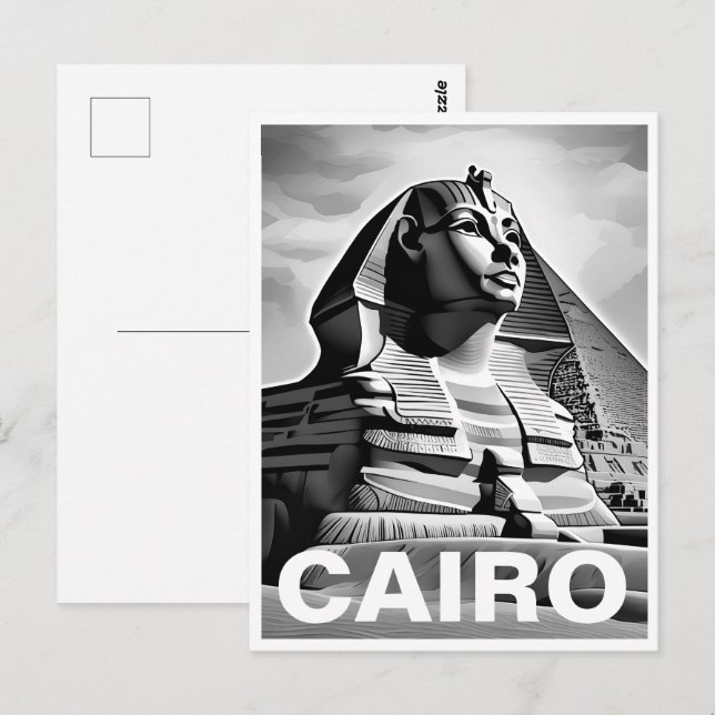 Gammal Egypten för vykort (Fram/baksida)