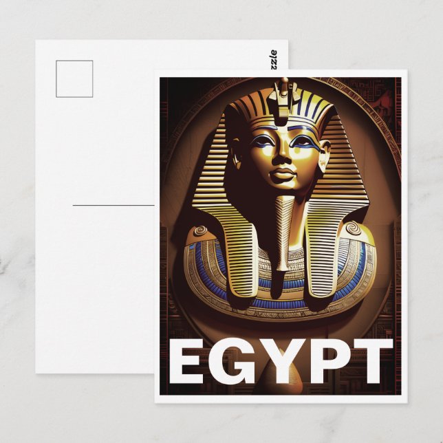 Gammal Egypten för vykort (Fram/baksida)
