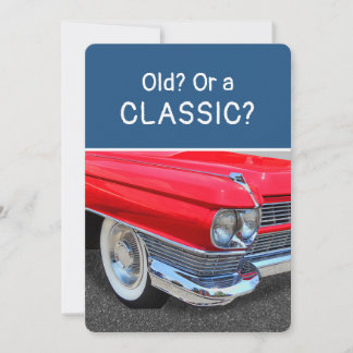 Gammal eller Klassisk 1960 Cadillac Roligt Födelse Kort