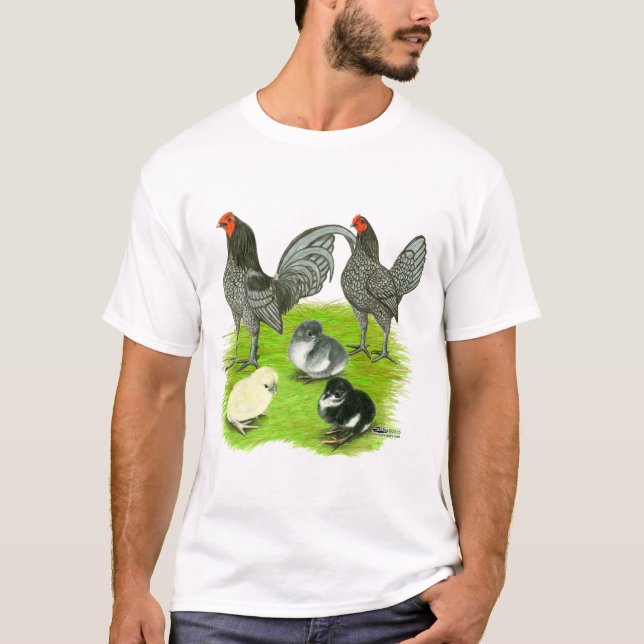 Gammal engelsk blå spel-familj t-shirt (Framsida)