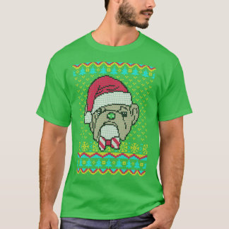 Gammal engelsk bulldog Ugly jul Sopare närvarande T Shirt