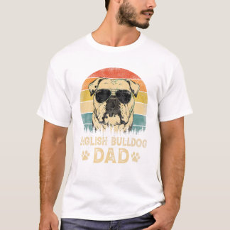 Gammal engelsk bulldogg pappahund t shirt
