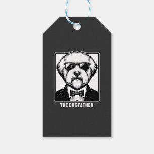 Gammal engelsk fårhund Hundfadern Smoking Cool Rol Presentetikett