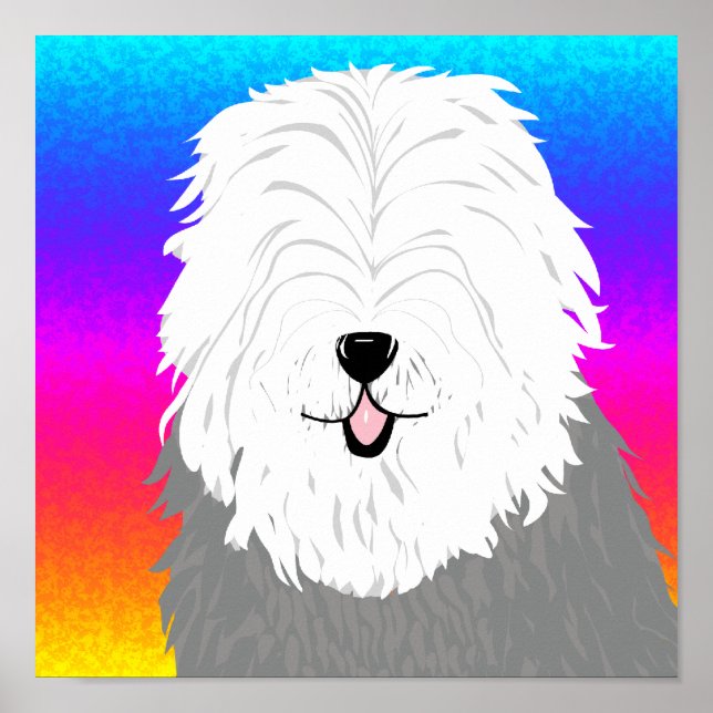 Gammal engelsk fårhund (med täckt ögon) poster (Framsidan)