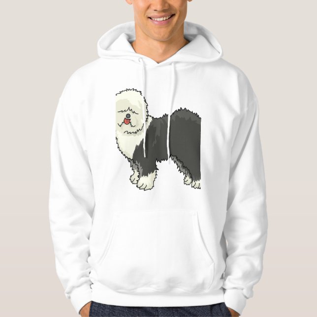 Gammal engelsk fårhund min vän hoodie (Framsida)