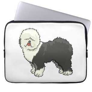 Gammal engelsk fårhund min vän laptop fodral