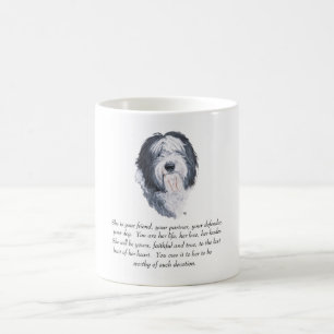 Gammal engelsk fårhund souvenirer kaffemugg
