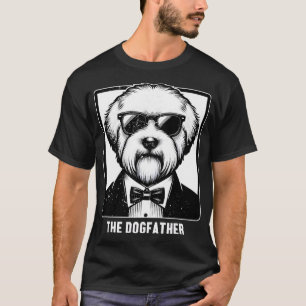 Gammal engelsk fårhund The Dogfather Smoking Cool T Shirt
