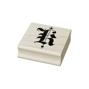Gammal engelsk Monogram Vintage, första brev K Stämpel