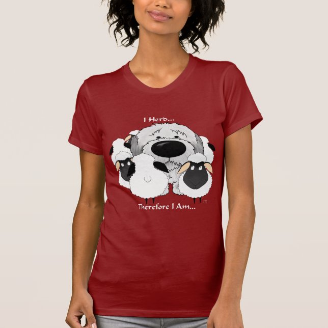 Gammal engelsk Sheepdog - jag samlas därför mig T Shirt (Framsida)
