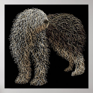 gammal engelsk sheepdog poster