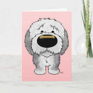 Gammal engelsk Sheepdogvalentin Helgkort