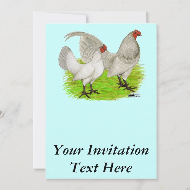 Gammal engelsk spel självblå inbjudningar (Framsida)