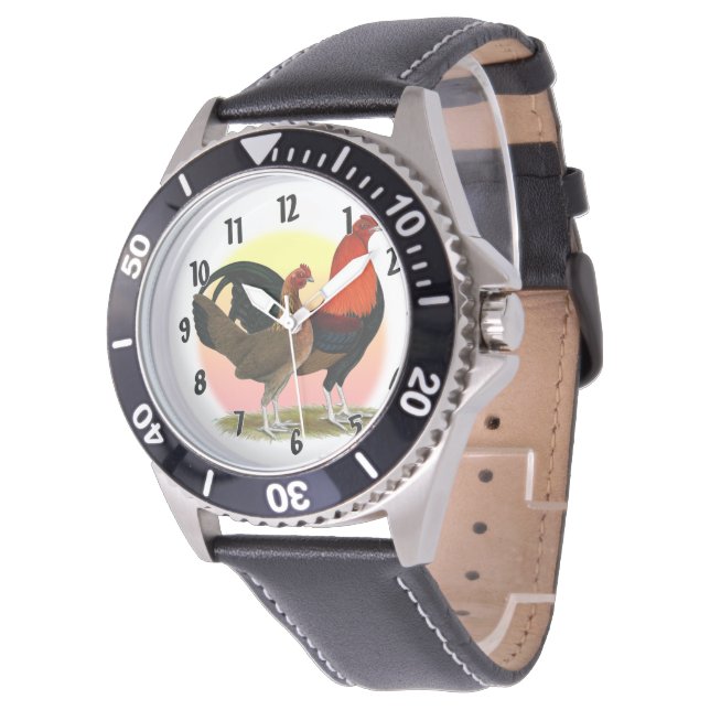 Gammal engelsk spelbantam: BB Red Armbandsur (Vinklad)