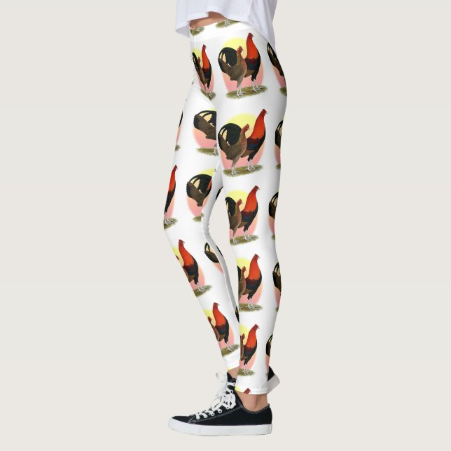 Gammal engelsk spelbantam: BB Red Leggings (Vänster)