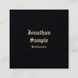 Gammal engelsk teckensnittsmall Guld, svart Fyrkantigt Visitkort