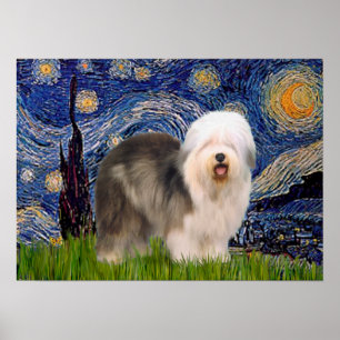 Gammal engelska (F) - Starry Night Poster