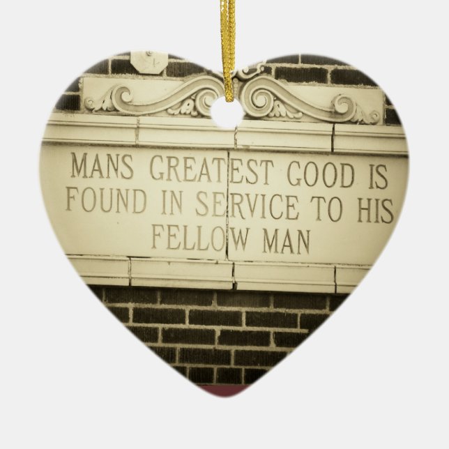 Gammal engelska i gyllene regler julgransprydnad keramik (Framsidan)