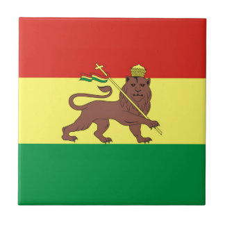 Gammal etiopisk flagga med lejont av Judah Kakelplatta