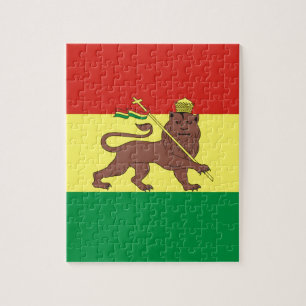 Gammal etiopisk flagga med lejont av Judah Pussel