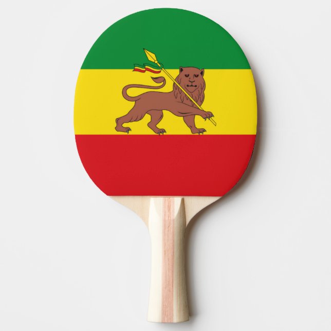 Gammal etiopisk flagga pingisracket (Framsidan)