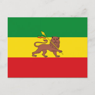 Gammal etiopisk flagga vykort