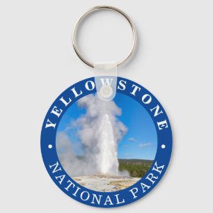 Gammal Faithful Yellowstone National Park Keychain Nyckelring