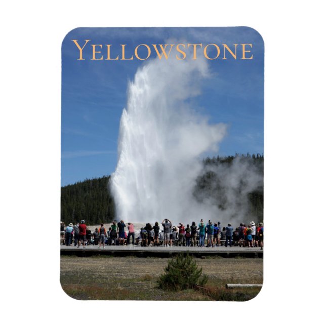 Gammal Faithful Yellowstone nationalpark Wyoming Magnet (Vertikal)