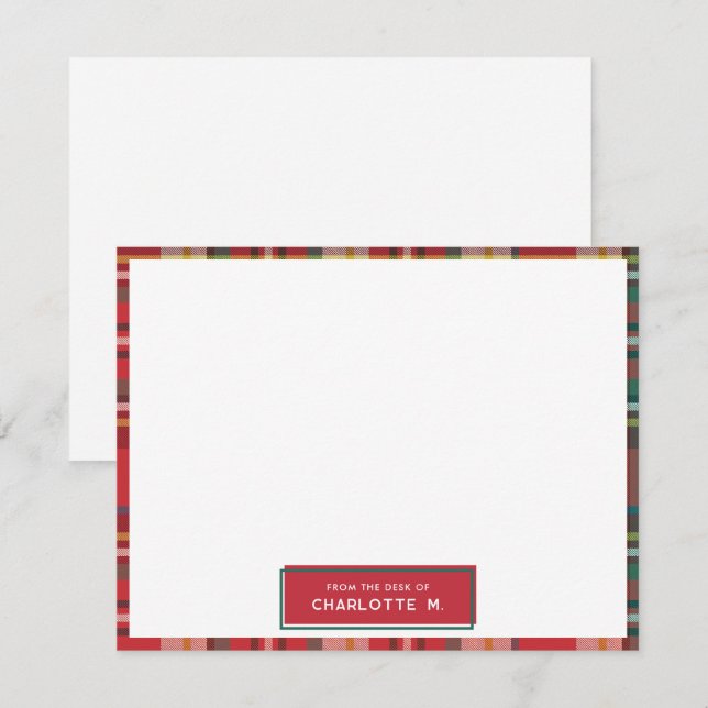 Gammal färgstark Personlig Student Namn Anteckningskort (Fram/baksida)