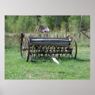 Gammal farmosutrustning poster