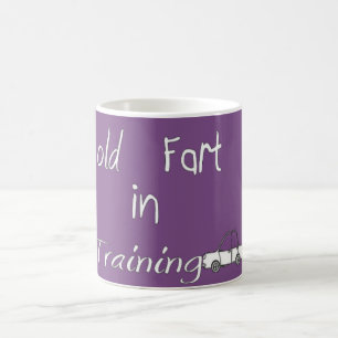 gammal fart i träning kaffemugg