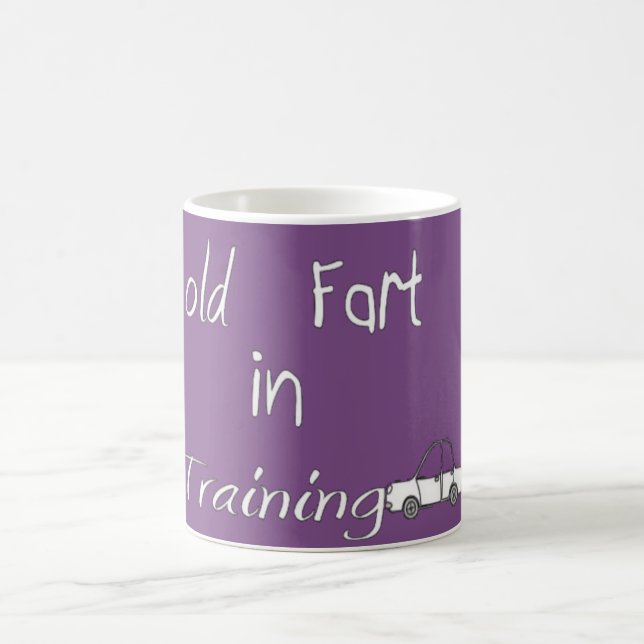 gammal fart i träning kaffemugg (Center)
