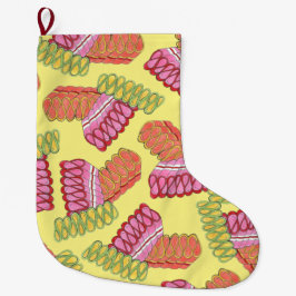 Gammal, fasadad Helgdag av julgodis Stor Julstrumpa