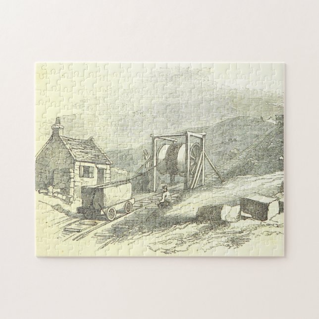 Gammal fasadad Sten-stenbrottskammare Pussel (Horisontell)