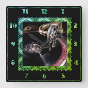 Gammal fashiated Turnables Clock Fyrkantig Klocka