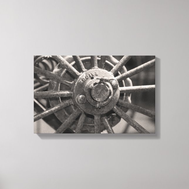 Gammal fashiated Wagon Wheel Canvastryck (Framsida)