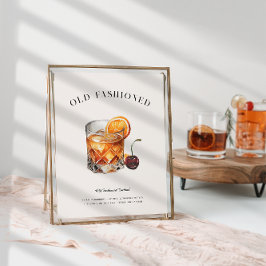 Gammal fashioned Cocktail | Meny för dryck på föde Poster