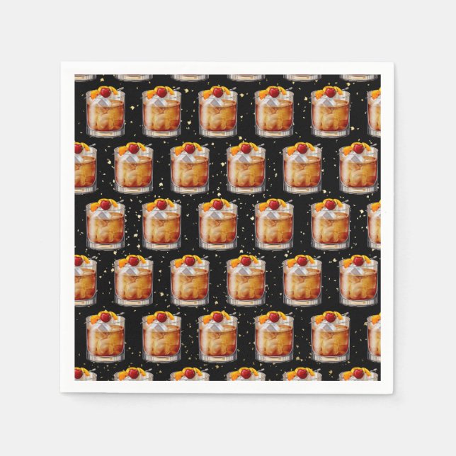 Gammal fashioned Cocktail Pappersservett (Framsidan)