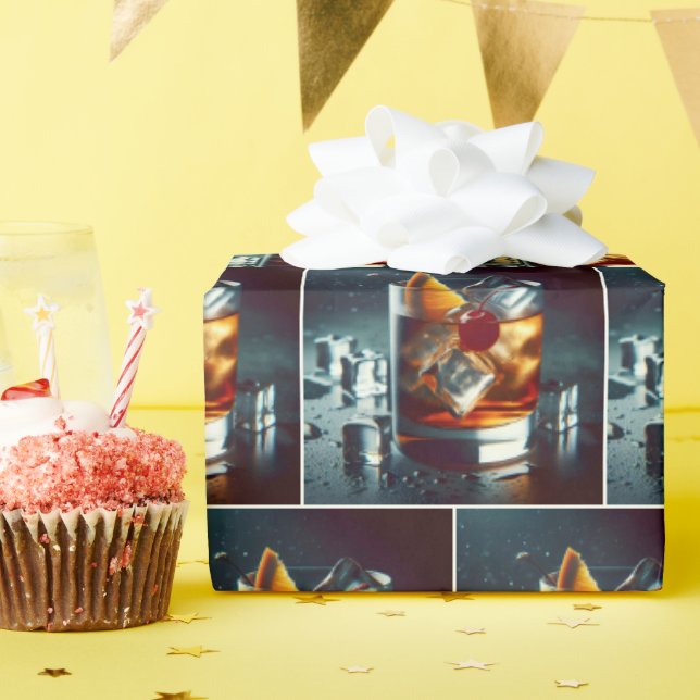 Gammal fashioned Cocktail Presentpapper (Födelsedagsfest)